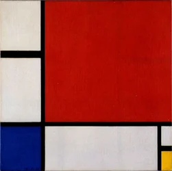 Composizione II in rosso, blu e giallo